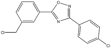 5-(3-Chloromethylphenyl)-3-(4-chlorophenyl)-1,2,4-oxadiazole Struktur