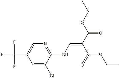 diethyl 2-({[3-chloro-5-(trifluoromethyl)-2-pyridyl]amino}methylidene)malonate Struktur