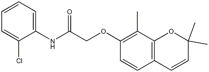 N1-(2-chlorophenyl)-2-[(2,2,8-trimethyl-2H-chromen-7-yl)oxy]acetamide Struktur