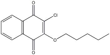 2-chloro-3-(pentyloxy)-1,4-dihydronaphthalene-1,4-dione Struktur