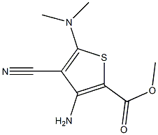 methyl 3-amino-4-cyano-5-(dimethylamino)-2-thiophenecarboxylate Struktur