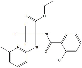 ethyl 2-[(2-chlorobenzoyl)amino]-3,3,3-trifluoro-2-[(6-methyl-2-pyridyl)amino]propanoate Struktur