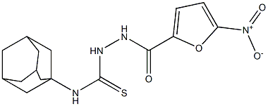 N1-(1-adamantyl)-2-[(5-nitro-2-furyl)carbonyl]hydrazine-1-carbothioamide Struktur