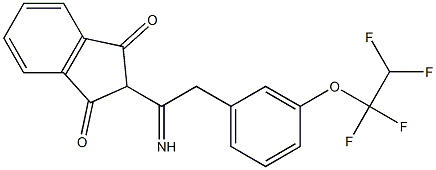 2-{[3-(1,1,2,2-tetrafluoroethoxy)phenyl]ethanimidoyl}-1H-indene-1,3(2H)-dione Struktur