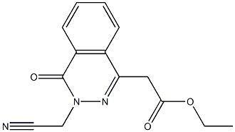 ethyl 2-[3-(cyanomethyl)-4-oxo-3,4-dihydro-1-phthalazinyl]acetate Struktur