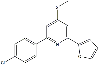 2-(4-chlorophenyl)-6-(2-furyl)-4-(methylthio)pyridine Struktur