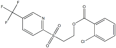 2-{[5-(trifluoromethyl)-2-pyridyl]sulfonyl}ethyl 2-chlorobenzoate Struktur