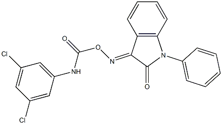 3-({[(3,5-dichloroanilino)carbonyl]oxy}imino)-1-phenyl-1H-indol-2-one Struktur