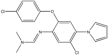 N'-[5-chloro-2-(4-chlorophenoxy)-4-(1H-pyrrol-1-yl)phenyl]-N,N-dimethyliminoformamide Struktur