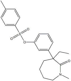 3-(3-ethyl-1-methyl-2-oxoazepan-3-yl)phenyl 4-methylbenzene-1-sulfonate Struktur