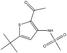 N-[2-acetyl-5-(tert-butyl)-3-thienyl]methanesulfonamide Struktur