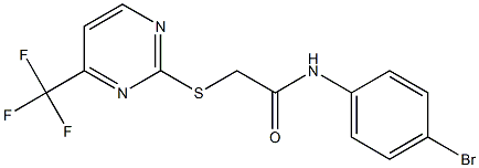 N1-(4-bromophenyl)-2-{[4-(trifluoromethyl)pyrimidin-2-yl]thio}acetamide Struktur