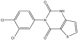 3-(3,4-dichlorophenyl)-1,2,3,4-tetrahydrothieno[3,2-d]pyrimidine-2,4-dione Struktur