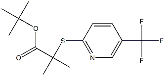 tert-butyl 2-methyl-2-{[5-(trifluoromethyl)-2-pyridyl]thio}propanoate Struktur