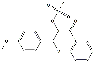 2-(4-methoxyphenyl)-4-oxo-3,4-dihydro-2H-chromen-3-yl methanesulfonate Struktur