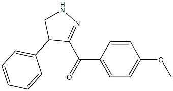 (4-methoxyphenyl)(4-phenyl-4,5-dihydro-1H-pyrazol-3-yl)methanone Struktur