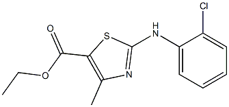 ethyl 2-(2-chloroanilino)-4-methyl-1,3-thiazole-5-carboxylate Struktur