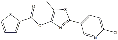 2-(6-chloro-3-pyridinyl)-5-methyl-1,3-thiazol-4-yl 2-thiophenecarboxylate Struktur