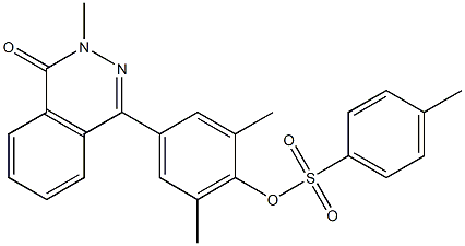 2,6-dimethyl-4-(3-methyl-4-oxo-3,4-dihydrophthalazin-1-yl)phenyl 4-methylbenzene-1-sulfonate Struktur