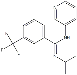 N'-isopropyl-N-(3-pyridinyl)-3-(trifluoromethyl)benzenecarboximidamide Struktur