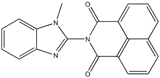 2-(1-methyl-1H-benzo[d]imidazol-2-yl)-2,3-dihydro-1H-benzo[de]isoquinoline-1,3-dione Struktur