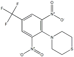 4-[2,6-dinitro-4-(trifluoromethyl)phenyl]thiomorpholine Struktur