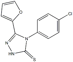 4-(4-chlorophenyl)-3-(2-furyl)-4,5-dihydro-1H-1,2,4-triazole-5-thione Struktur