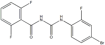 N-(4-bromo-2-fluorophenyl)-N'-(2,6-difluorobenzoyl)urea Struktur