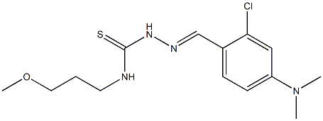 N1-(3-methoxypropyl)-2-[2-chloro-4-(dimethylamino)benzylidene]hydrazine-1-carbothioamide Struktur