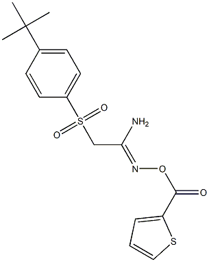 2-{[4-(tert-butyl)phenyl]sulfonyl}-N'-[(2-thienylcarbonyl)oxy]ethanimidamide Struktur