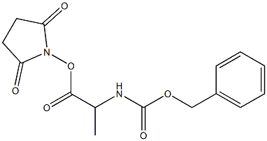 2,5-dioxotetrahydro-1H-pyrrol-1-yl 2-{[(benzyloxy)carbonyl]amino}propanoate Struktur