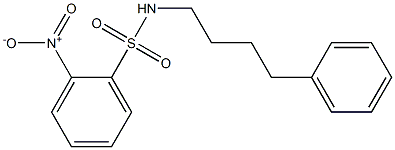 2-nitro-N-(4-phenylbutyl)benzenesulfonamide Struktur