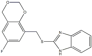 2-{[(6-fluoro-4H-1,3-benzodioxin-8-yl)methyl]thio}-1H-benzo[d]imidazole Struktur