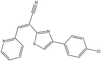 2-[4-(4-chlorophenyl)-1,3-thiazol-2-yl]-3-(2-pyridyl)acrylonitrile Struktur