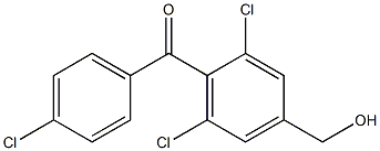 (4-chlorophenyl)[2,6-dichloro-4-(hydroxymethyl)phenyl]methanone Struktur