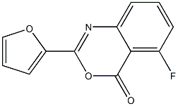 5-fluoro-2-(2-furyl)-4H-3,1-benzoxazin-4-one Struktur