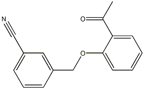 3-[(2-acetylphenoxy)methyl]benzonitrile Struktur