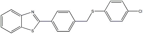 2-(4-{[(4-chlorophenyl)thio]methyl}phenyl)-1,3-benzothiazole Struktur