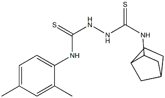 N1-bicyclo[2.2.1]hept-2-yl-N2-(2,4-dimethylphenyl)hydrazine-1,2-dicarbothioamide Struktur