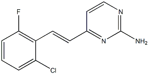 4-(2-chloro-6-fluorostyryl)pyrimidin-2-amine Struktur