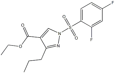 ethyl 1-[(2,4-difluorophenyl)sulfonyl]-3-propyl-1H-pyrazole-4-carboxylate Struktur