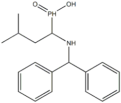 1-(benzhydrylamino)-3-methylbutylphosphinic acid Struktur