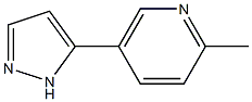 2-methyl-5-(1H-pyrazol-5-yl)pyridine Struktur