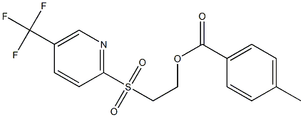 2-{[5-(trifluoromethyl)-2-pyridyl]sulfonyl}ethyl 4-methylbenzoate Struktur