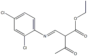 ethyl 2-{[(2,4-dichlorophenyl)imino]methyl}-3-oxobutanoate Struktur