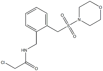 2-chloro-N-{2-[(morpholin-4-ylsulfonyl)methyl]benzyl}acetamide Struktur