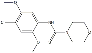 N4-(4-chloro-2,5-dimethoxyphenyl)morpholine-4-carbothioamide Struktur