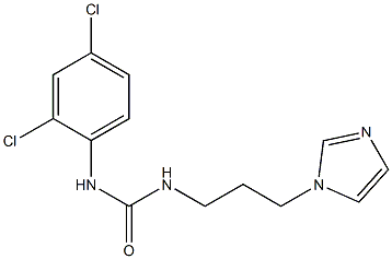 N-(2,4-dichlorophenyl)-N'-[3-(1H-imidazol-1-yl)propyl]urea Struktur