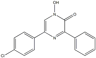 5-(4-chlorophenyl)-1-hydroxy-3-phenyl-2(1H)-pyrazinone Struktur