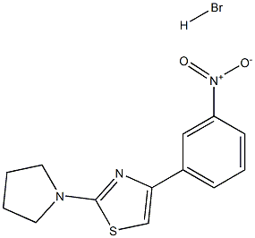 4-(3-nitrophenyl)-2-tetrahydro-1H-pyrrol-1-yl-1,3-thiazole hydrobromide Struktur